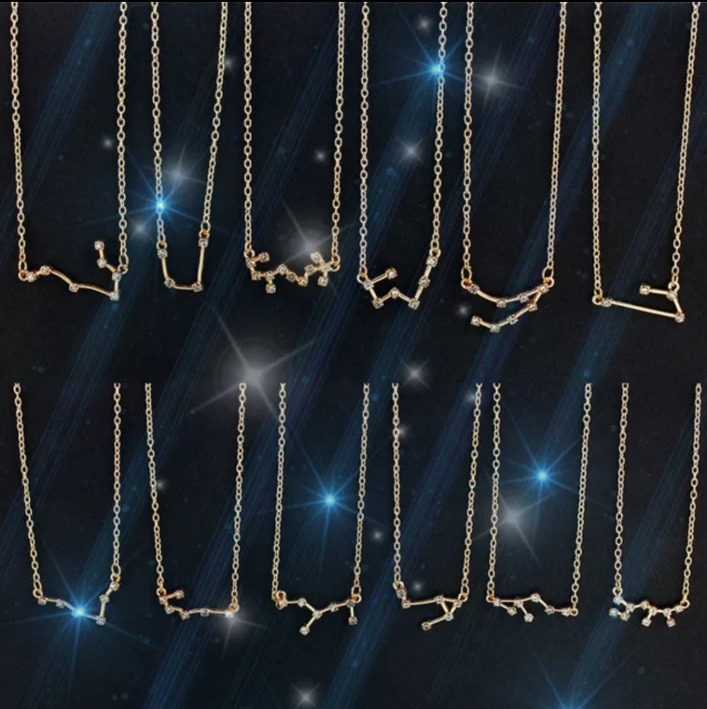 🎁🎅LIBRA GOLD CRYSTAL CONSTELLATION NECKLACE  💝 - Picture 7 of 8